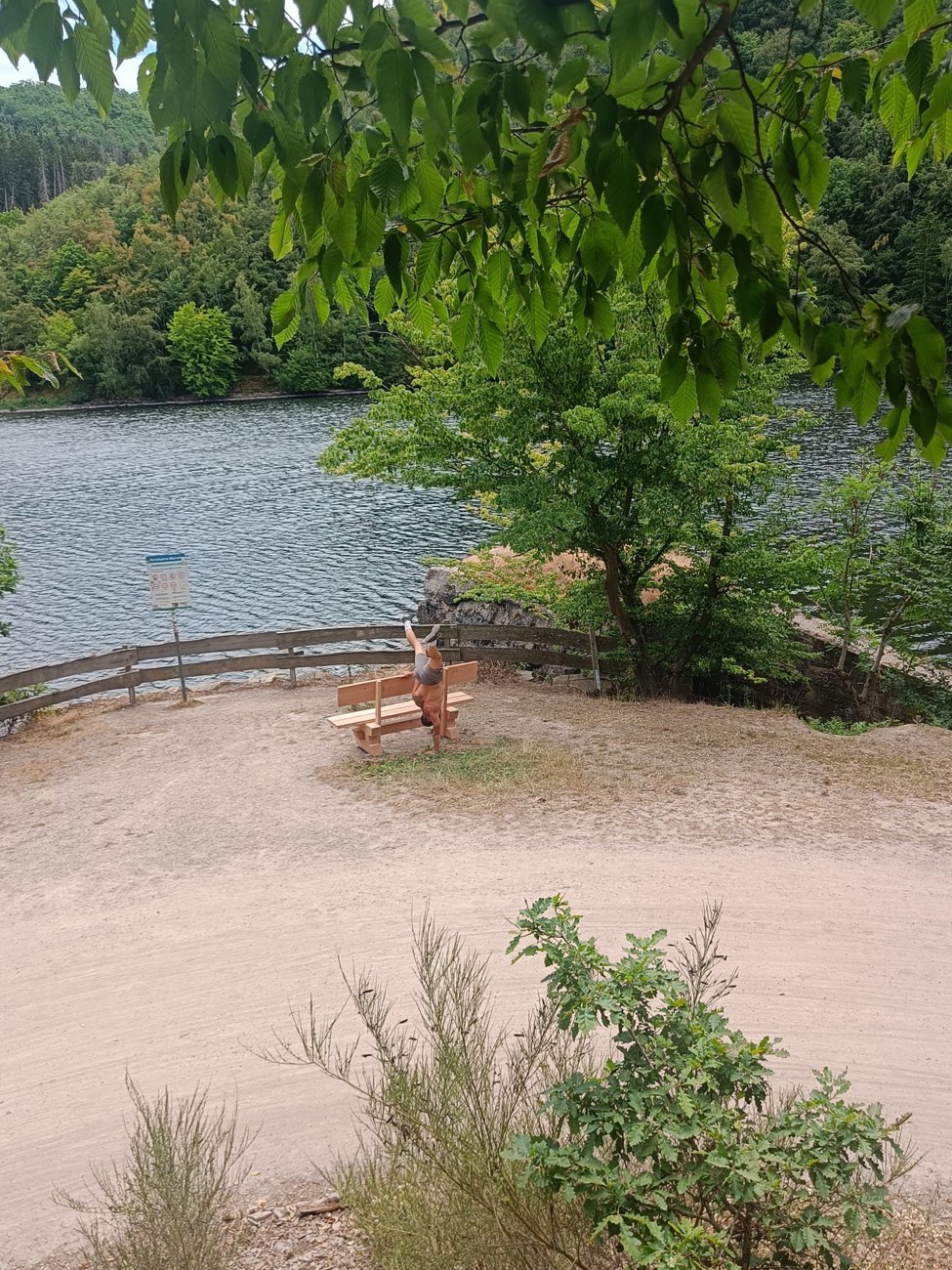Ruhiger Blick über den Rursee in der Eifel