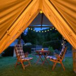 Ausblick nachts aus dem Zelt